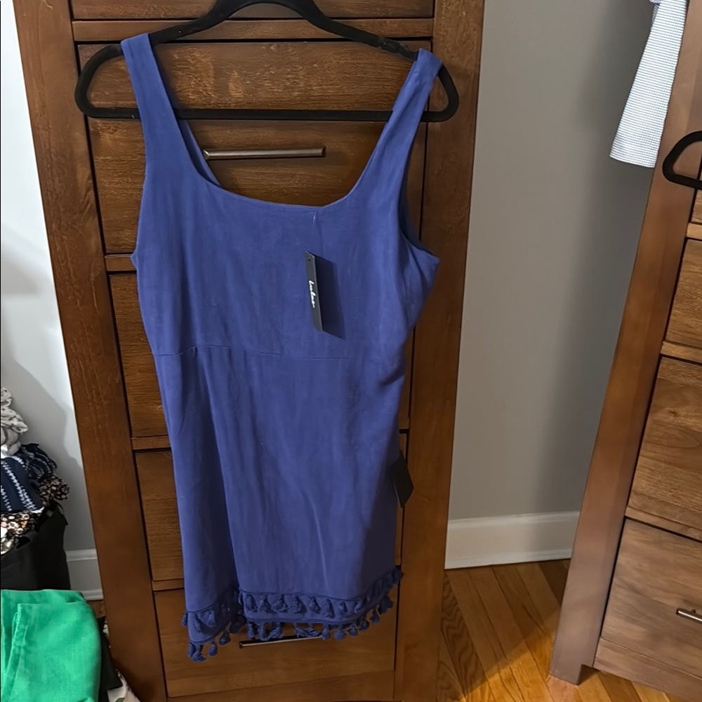 Elegant Blue Sleeveless Dress